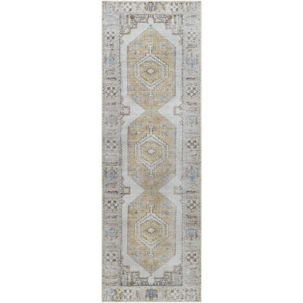 Machine Woven AML-2369 Mustard, Light Sage Rugs #color_mustard, light sage