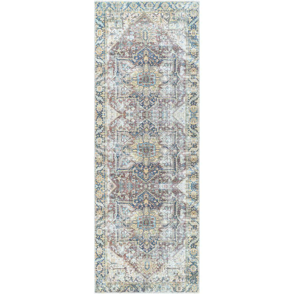 Machine Woven KMR-2300 Navy, Tan Rugs #color_navy, tan