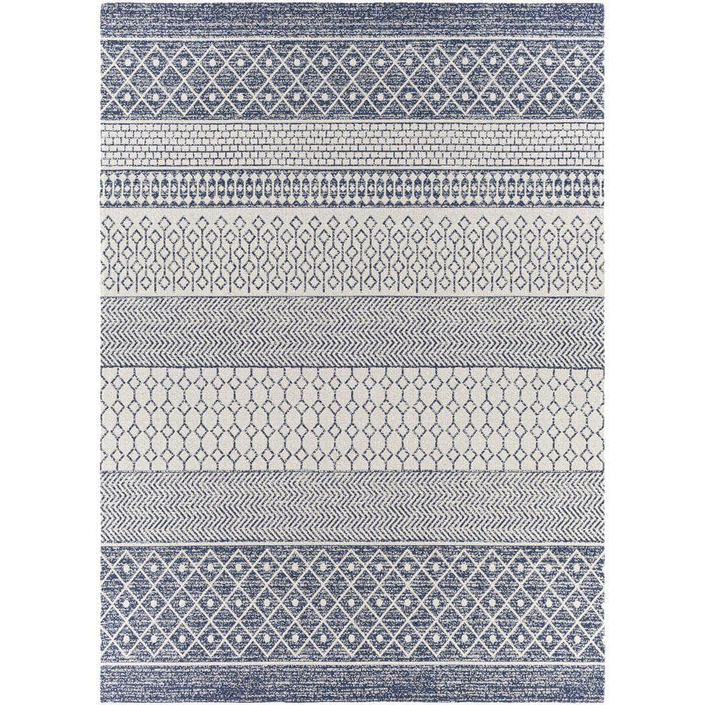 Machine Woven LCS-2307 Navy, White Rugs #color_navy, white