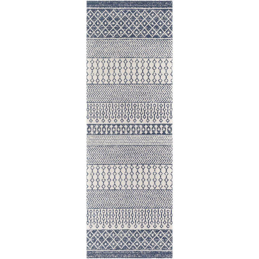 Machine Woven LCS-2307 Navy, White Rugs #color_navy, white