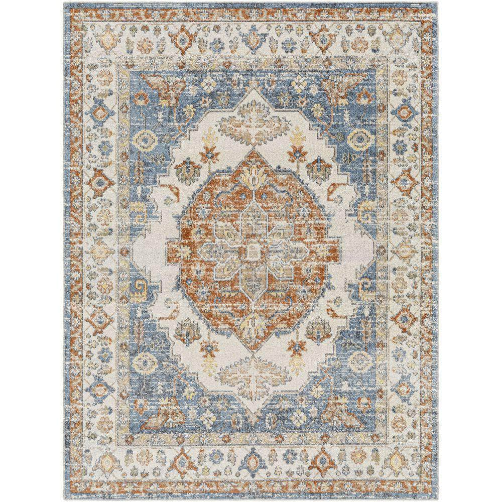 Machine Woven LLL-2305 Oatmeal, Dark Blue Rugs #color_oatmeal, dark blue