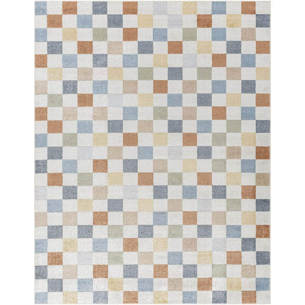 Machine Woven LLL-2338 Oatmeal, Rust Rugs #color_oatmeal, rust