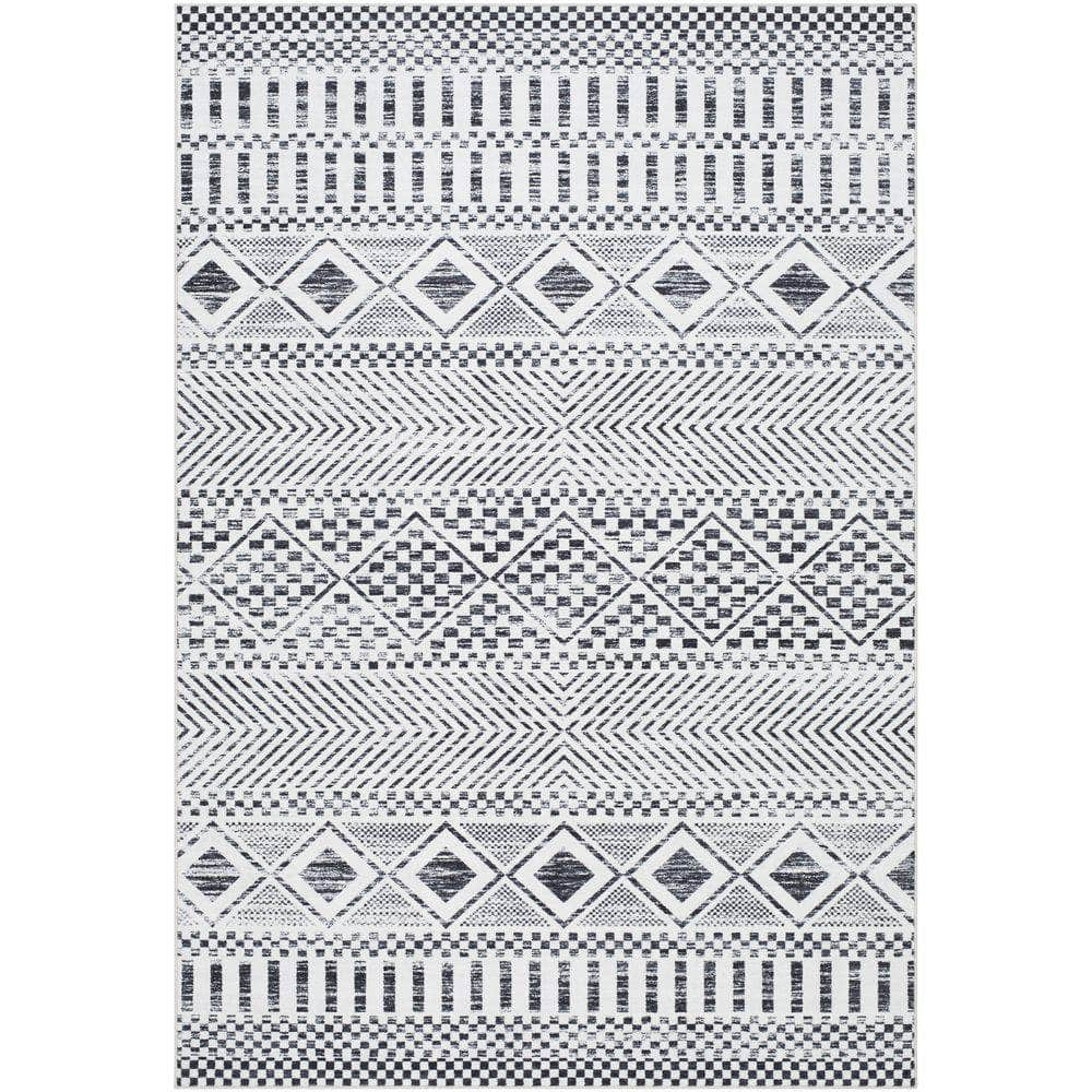 Machine Woven LVB-2328 Off-White, Slate Rugs #color_off-white, slate