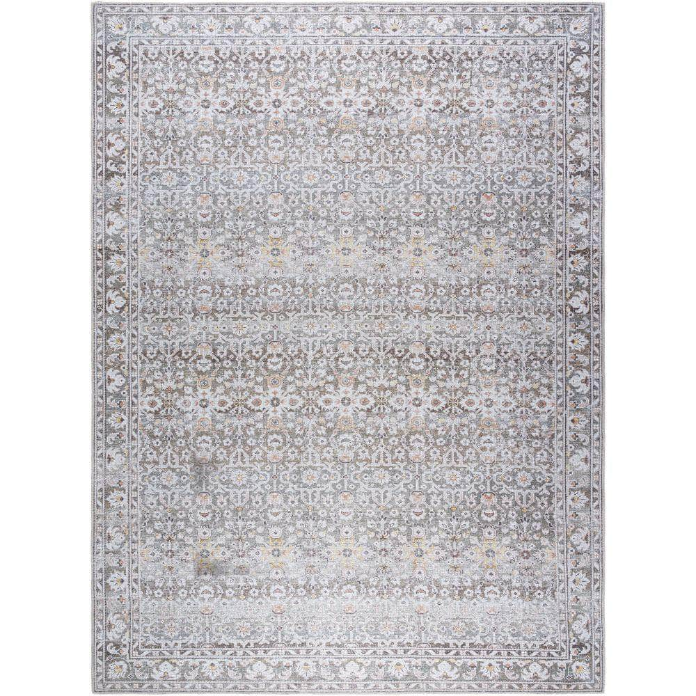 Machine Woven PNWRN-2301 Olive, Cream Rugs #color_olive, cream