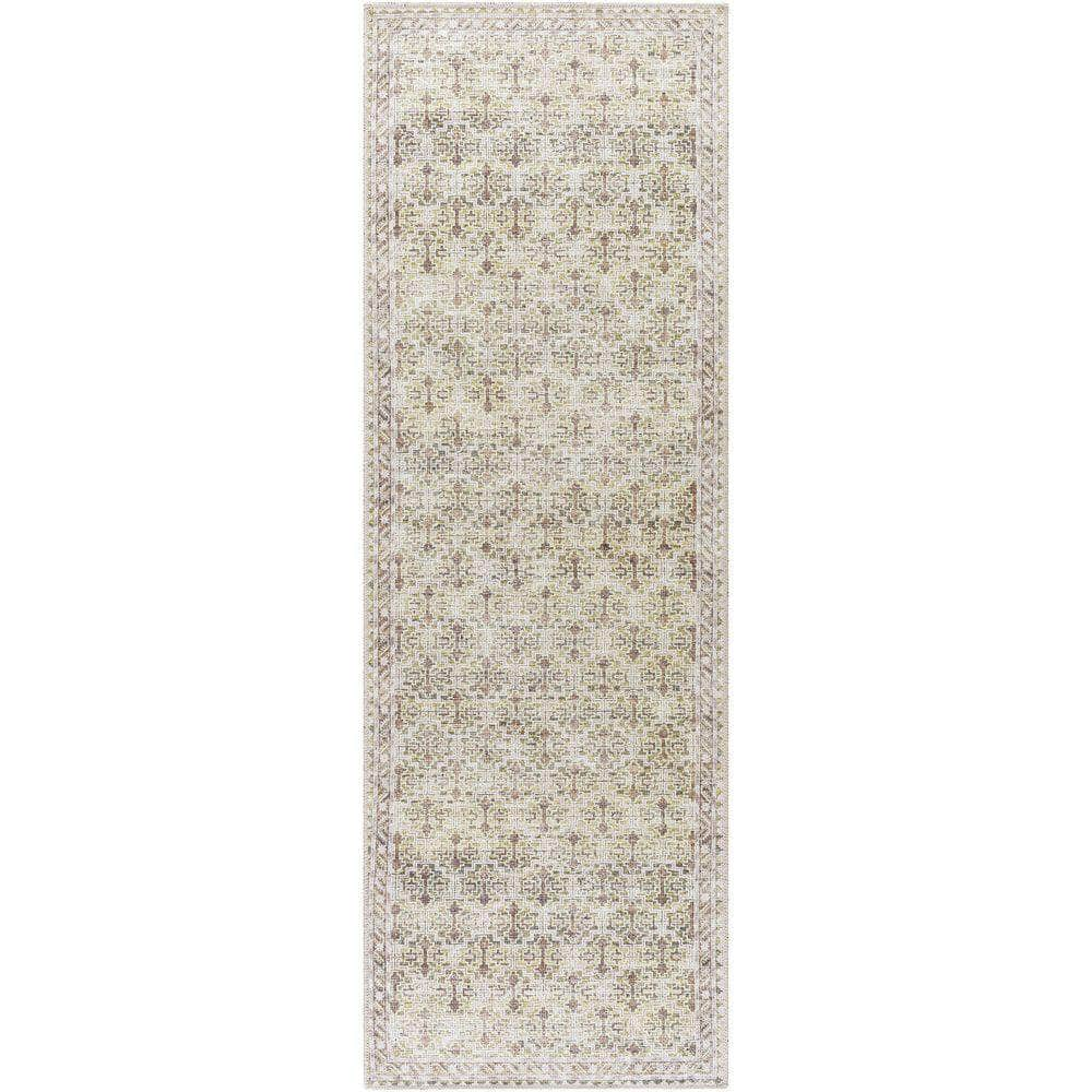 Machine Woven PNWRN-2305 Olive, Light Brown Rugs #color_olive, light brown