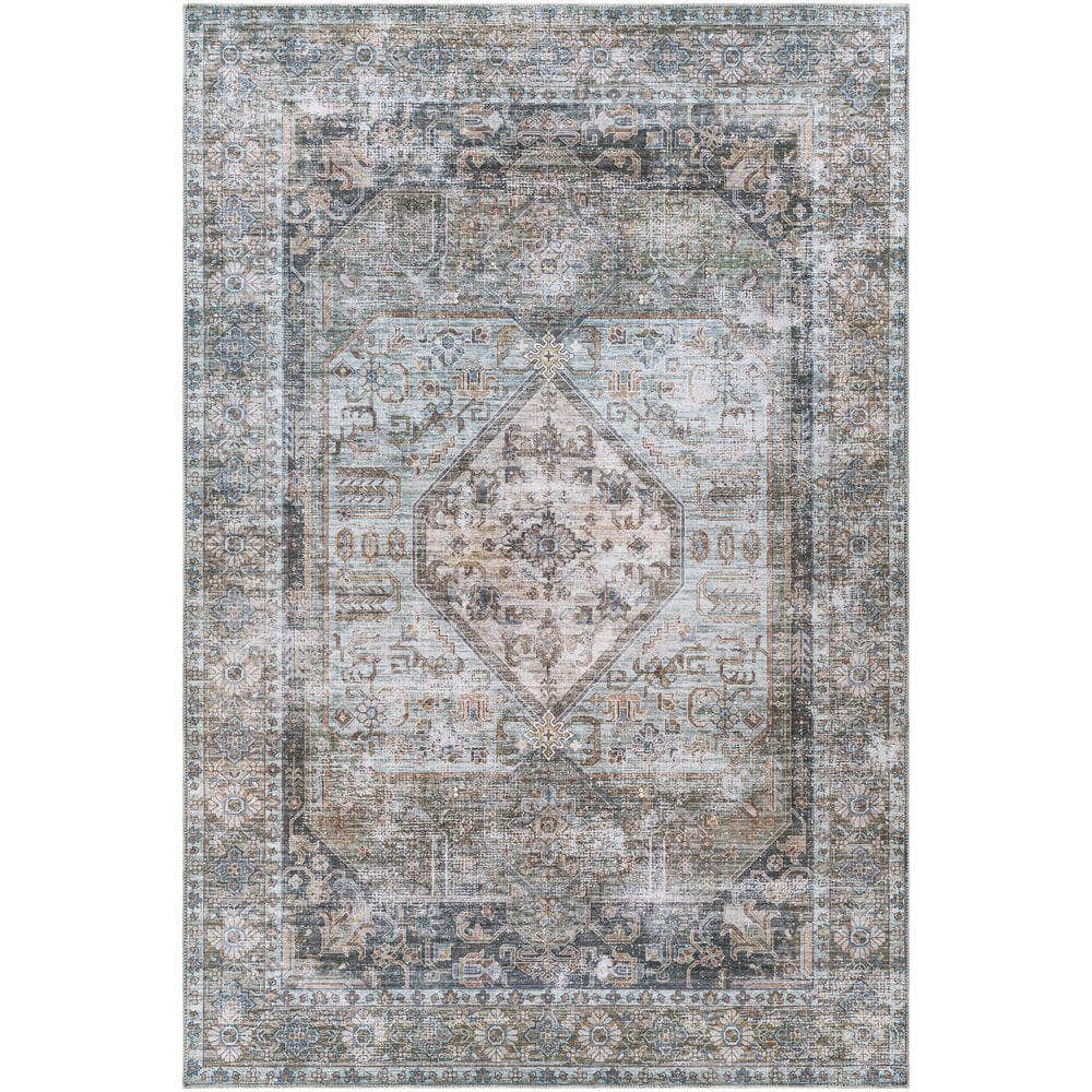 Machine Woven RGE-2311 Pale Blue, Black Rugs #color_pale blue, black