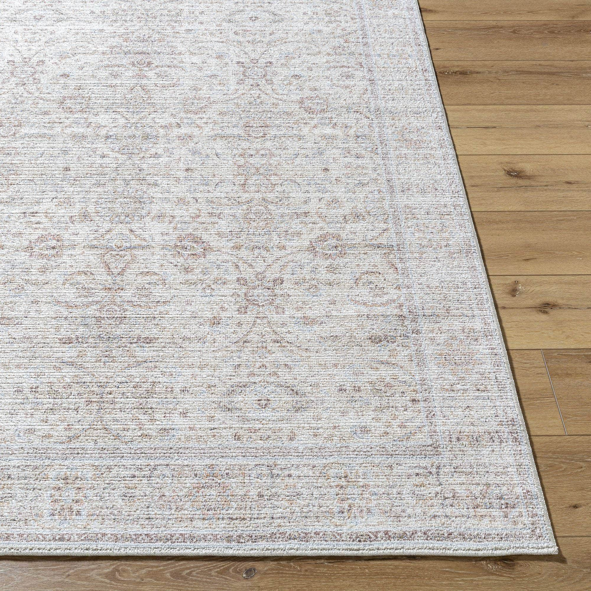 Machine Woven PNWSP-2301 Light Beige, Rust, Pale Blue, Brown, Ivory, Olive Rugs #color_light beige, rust, pale blue, brown, ivory, olive