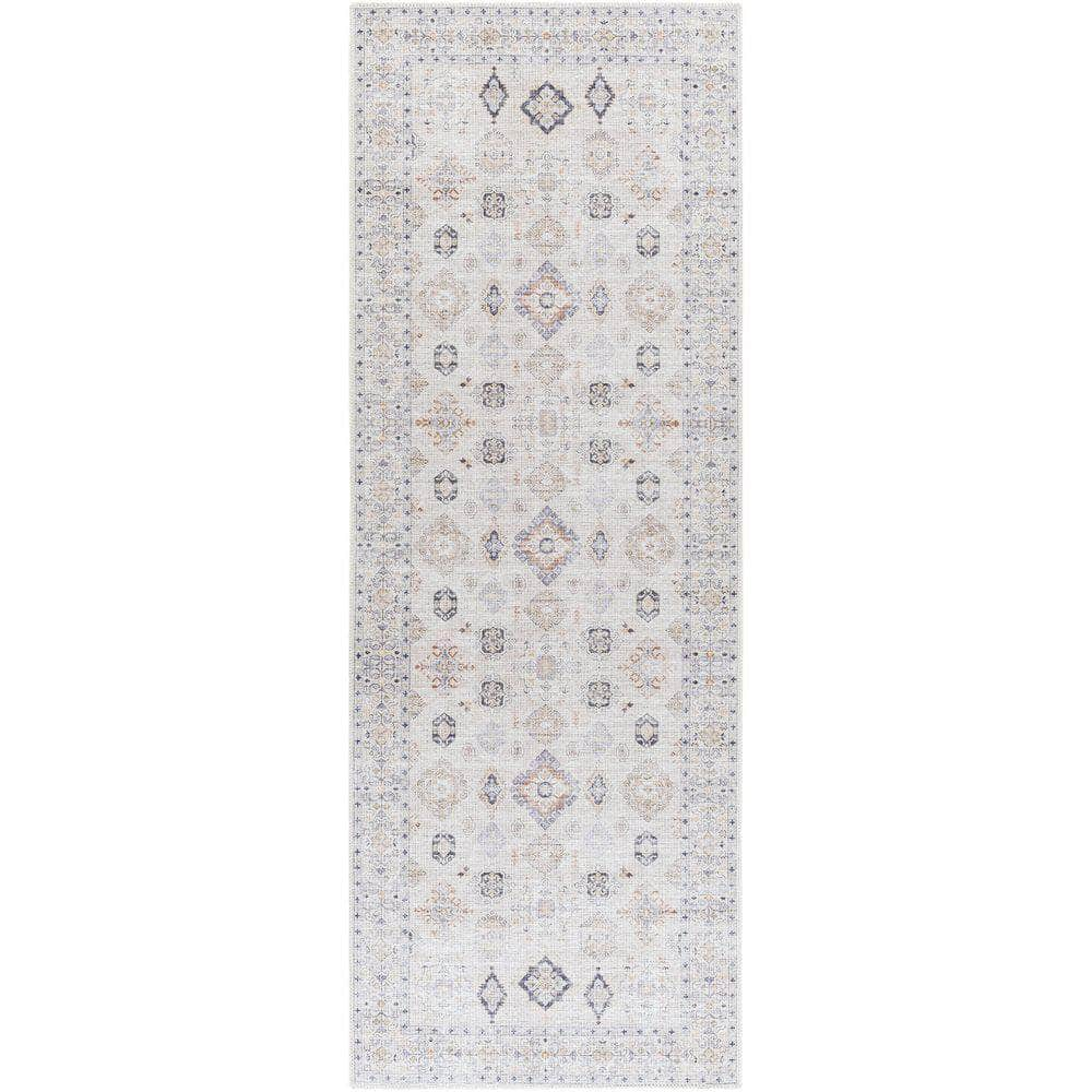 Machine Woven ALY-2302 Rust, Dark Blue Rugs #color_rust, dark blue