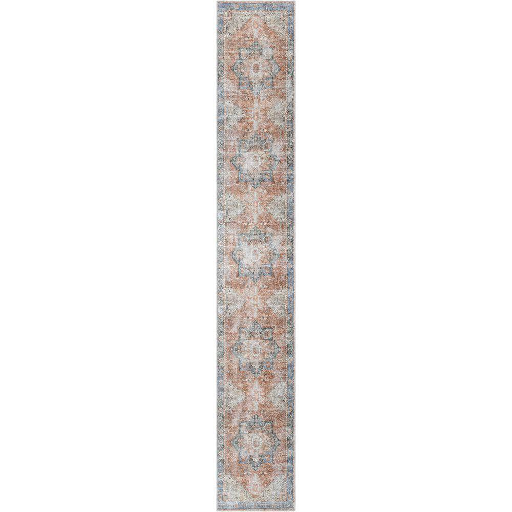 Machine Woven AML-2309 Rust, Light Gray Rugs #color_rust, light gray