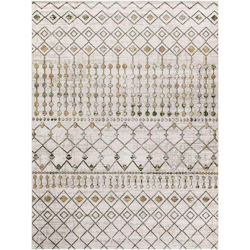 Machine Woven LVR-2337 Sage, Mustard Rugs #color_sage, mustard