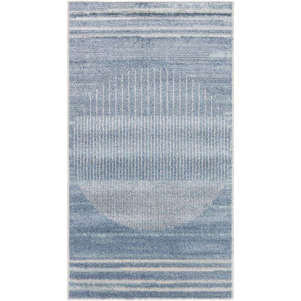 Machine Woven LLL-2364 Slate Blue, Metallic - Silver Rugs #color_slate blue, metallic - silver