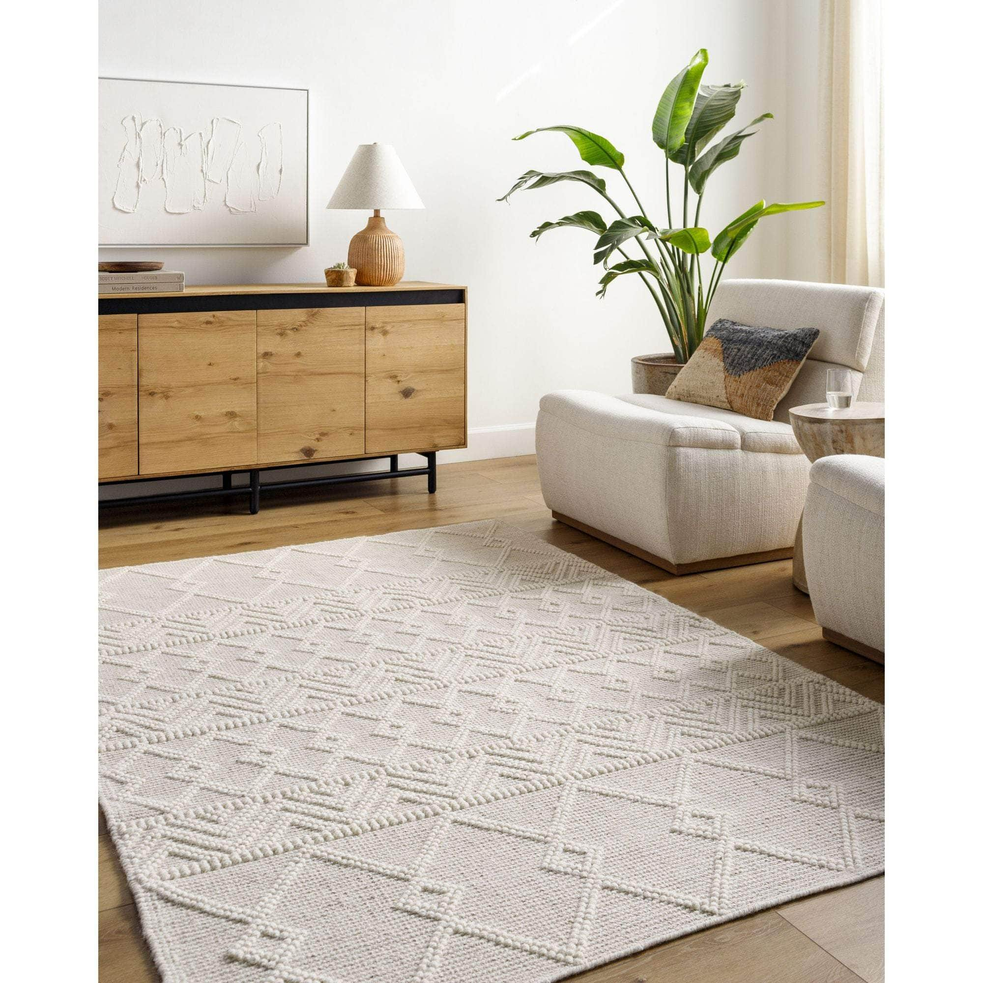 Handmade HYG-2308 Light Silver, Off-White, Ash Rugs #color_light silver, off-white, ash