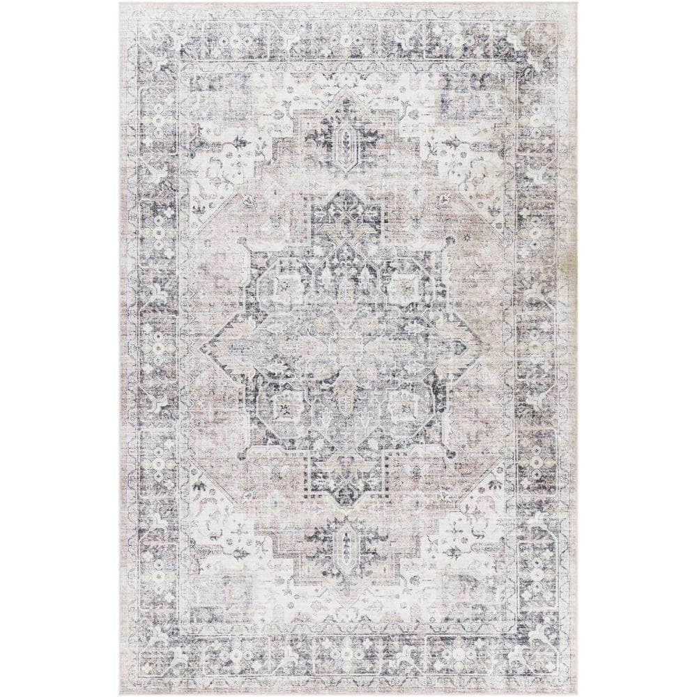 Machine Woven LVB-2306 White, Blush Rugs #color_white, blush