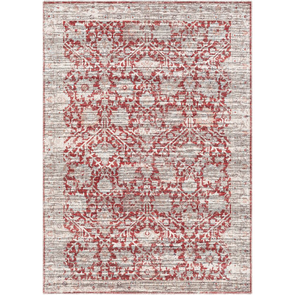 Machine Woven NLT-2300 Red, Light Gray Rugs #color_red, light gray