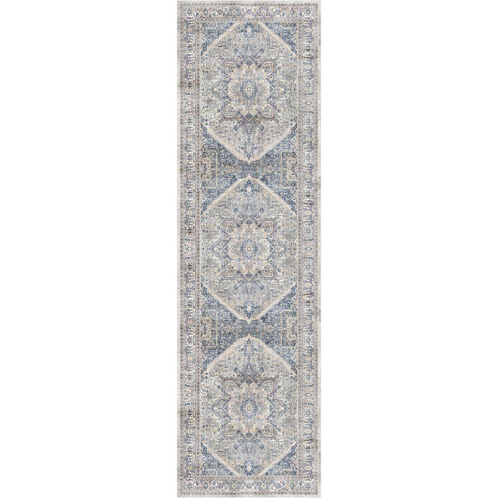 Vintage Home VNH01 Beige Blue Rug #color_beige blue