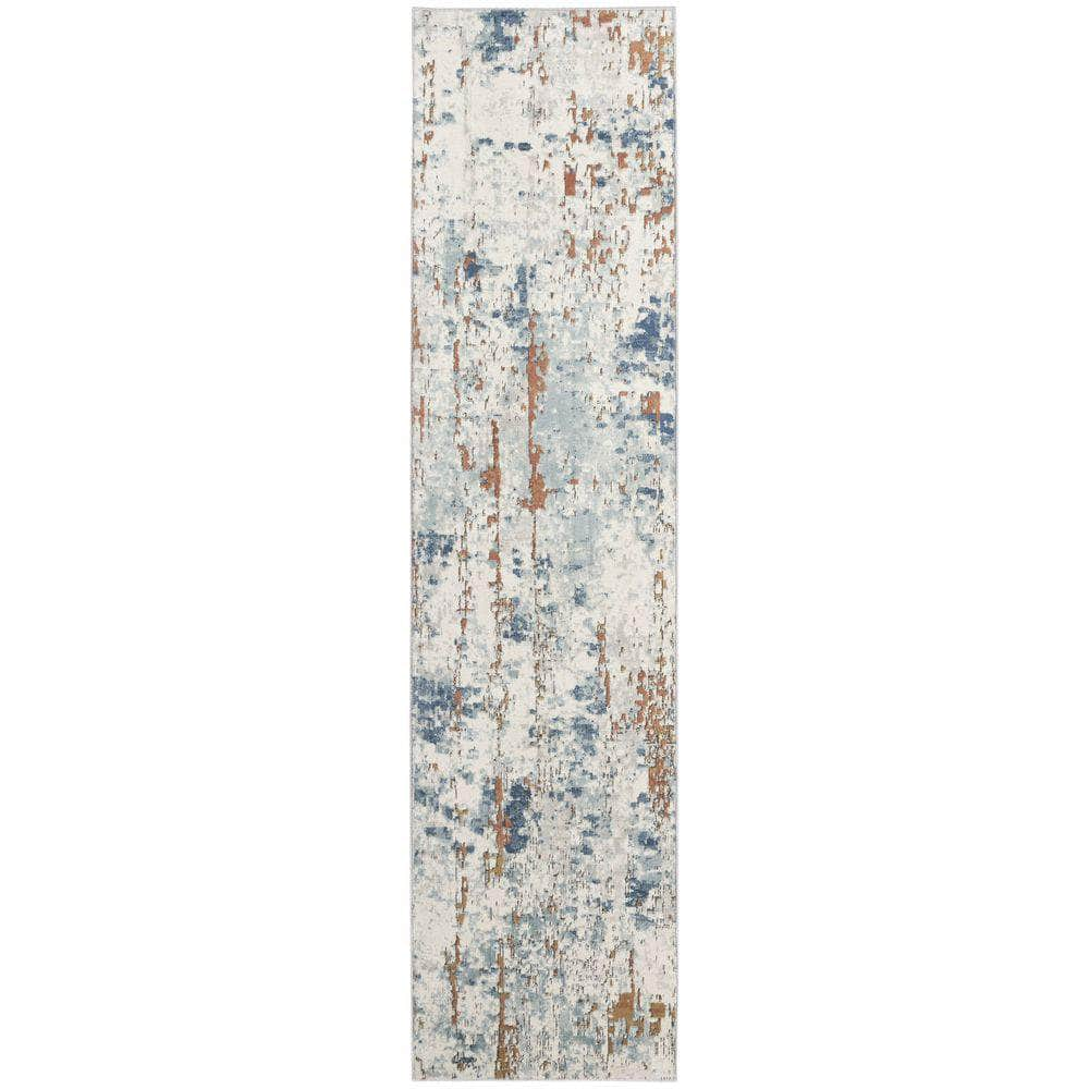 Concerto CNC01 Beige Blue Rust Rug #color_beige blue rust