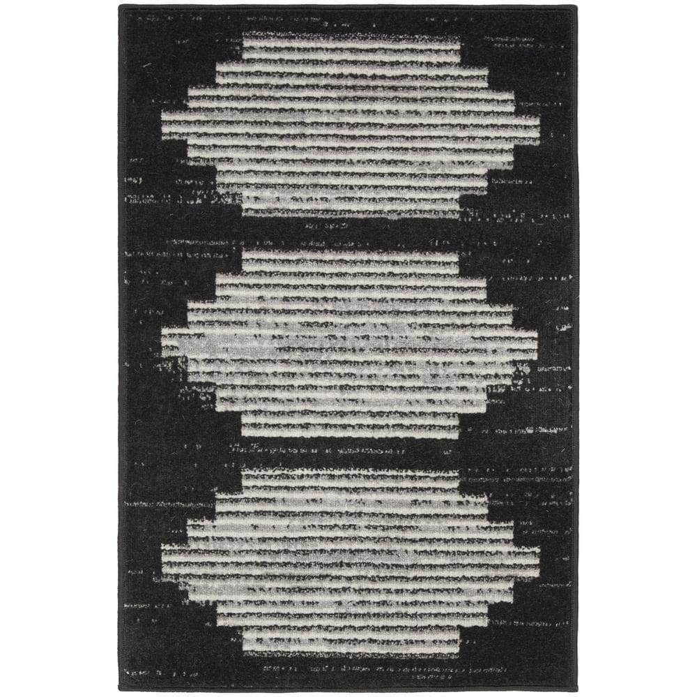 Modern Passion MDP01 Black Grey Rugs #color_black grey