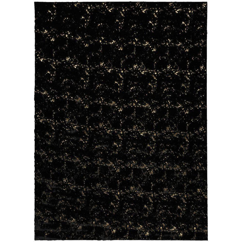 Cozy Shimmer CSH01 Black Rug #color_black