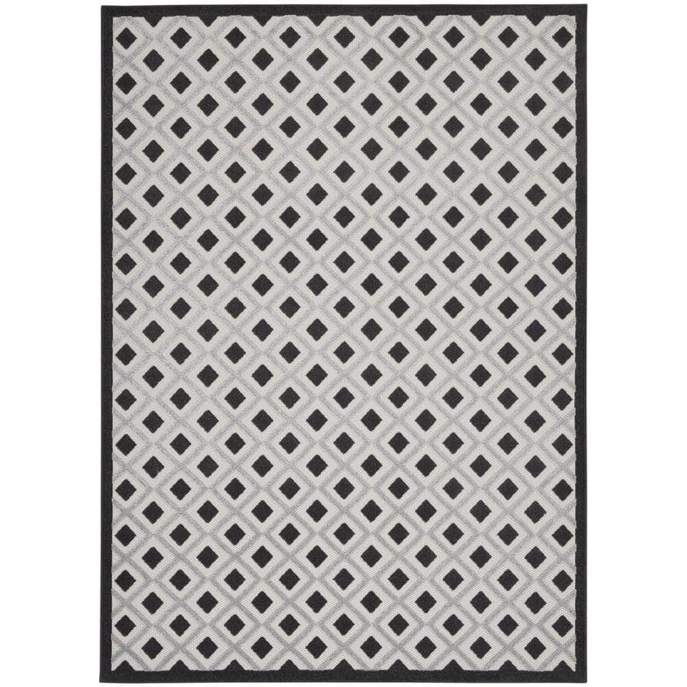 Aloha ALH26 Black White Rugs #color_black white