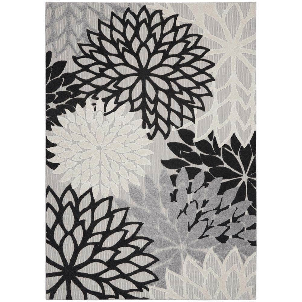 Aloha ALH05 Black White Rugs #color_black white