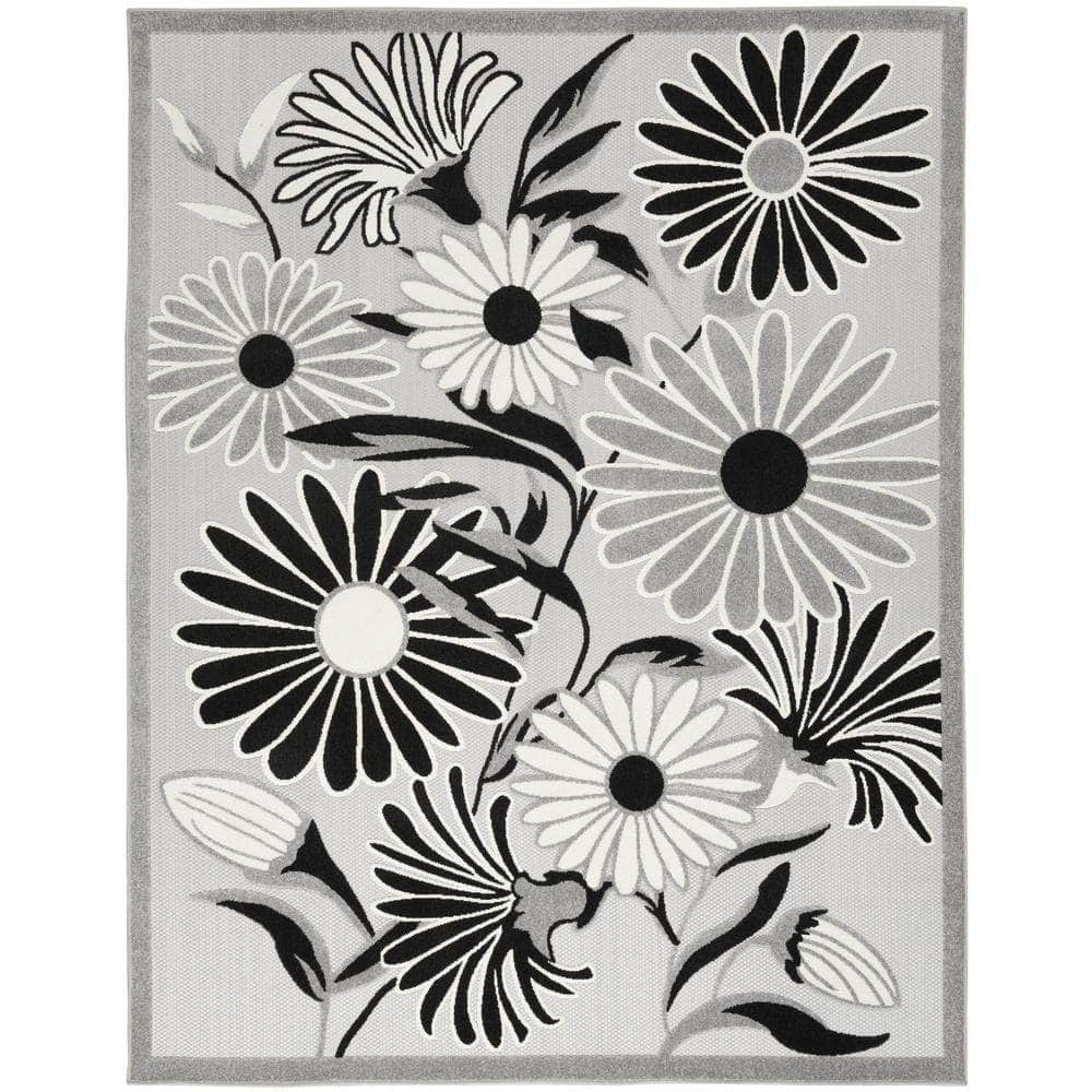 Aloha ALH33 Black White Rugs #color_black white