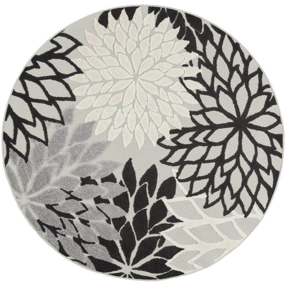 Aloha ALH05 Black White Rugs #color_black white