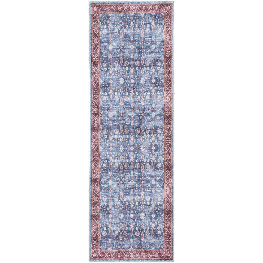 Brilliance Machine Washable WSB06 Blue Brick Rugs #color_blue brick