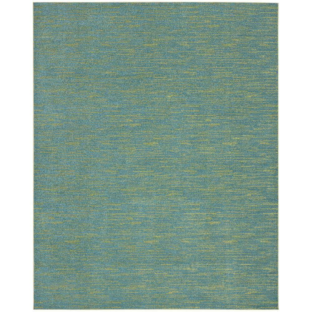 Nourison Essentials NRE01 Blue Green Rugs #color_blue green