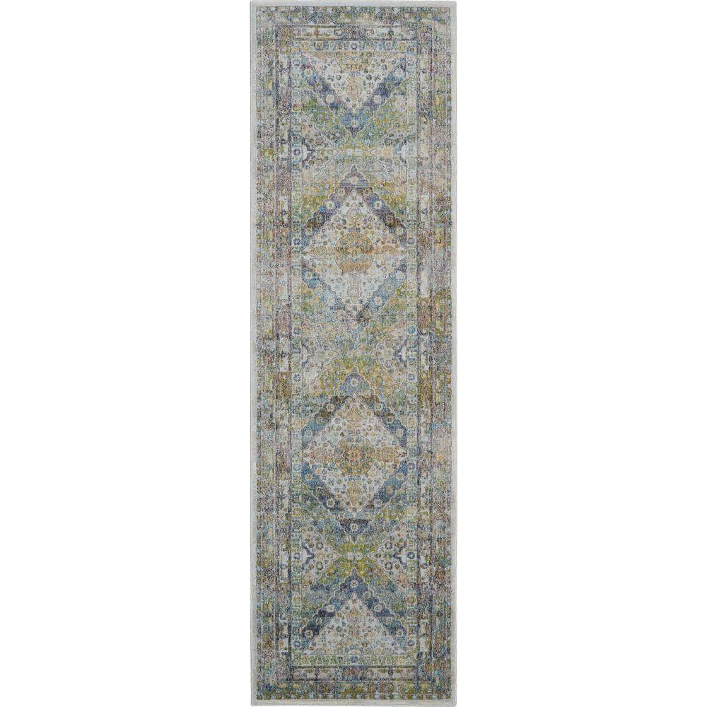 Global Vintage GLB07 Blue/Green Rugs #color_blue/green