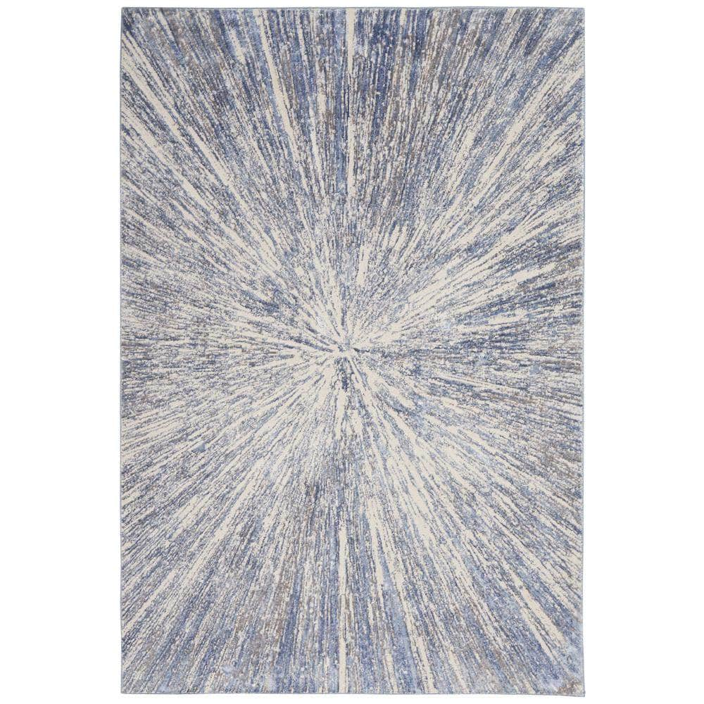 Sleek Textures SLE05 Blue/Grey Rugs #color_blue/grey