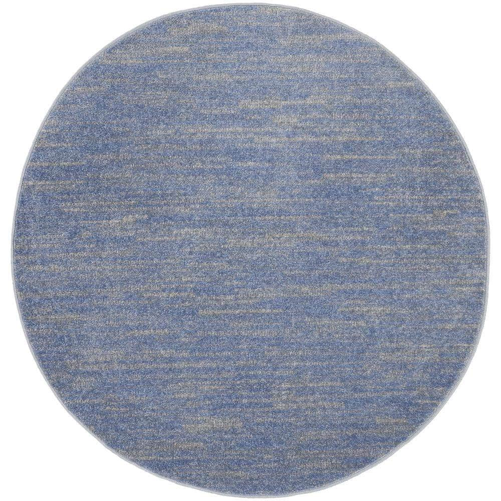 Nourison Essentials NRE01 Blue/Grey Rugs #color_blue/grey