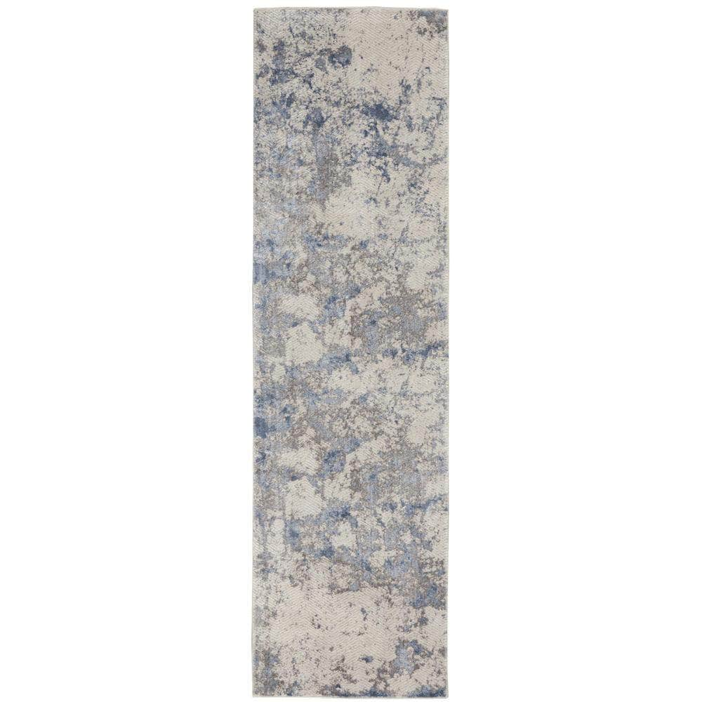 Sleek Textures SLE04 Blue/Ivory/Grey Rugs #color_blue/ivory/grey