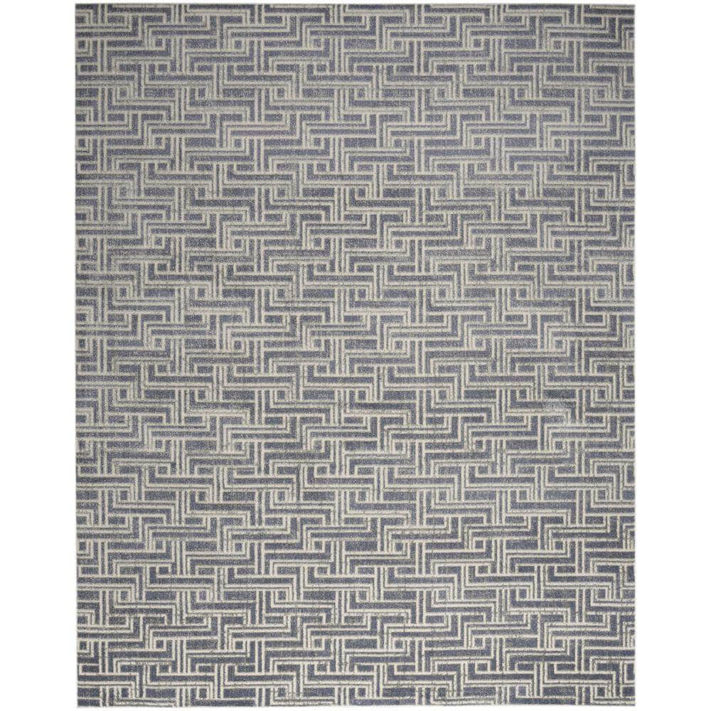 Serenity Home SRH04 Blue Ivory Rug #color_blue ivory