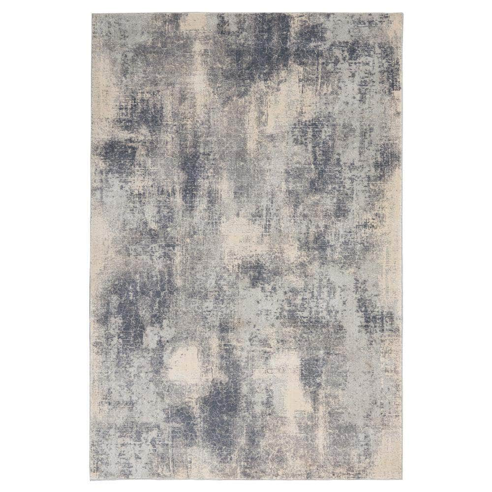 Rustic Textures RUS02 Blue/Ivory Rugs #color_blue/ivory