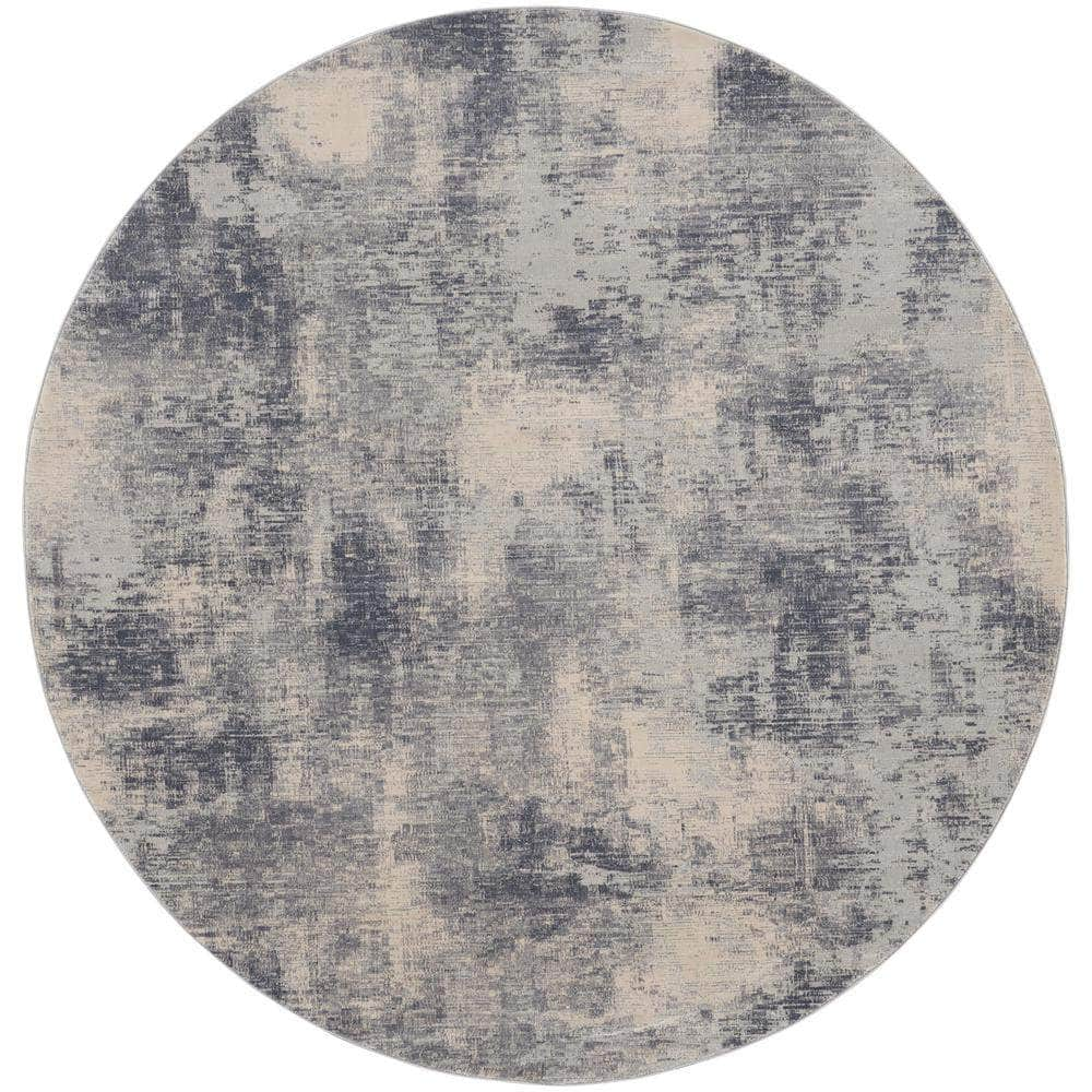 Rustic Textures RUS02 Blue/Ivory Rugs #color_blue/ivory