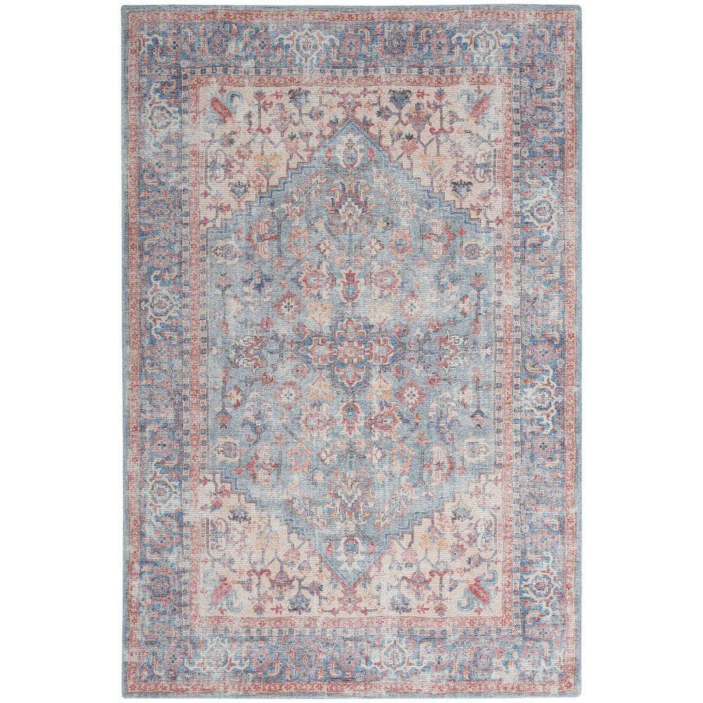 Machine Washable Series 1 SR104 Blue/Multi Rug #color_blue/multi