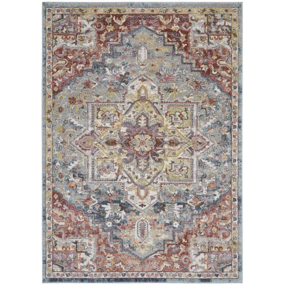 Juniper JPR04 Blue/Multicolor Rugs #color_blue/multicolor