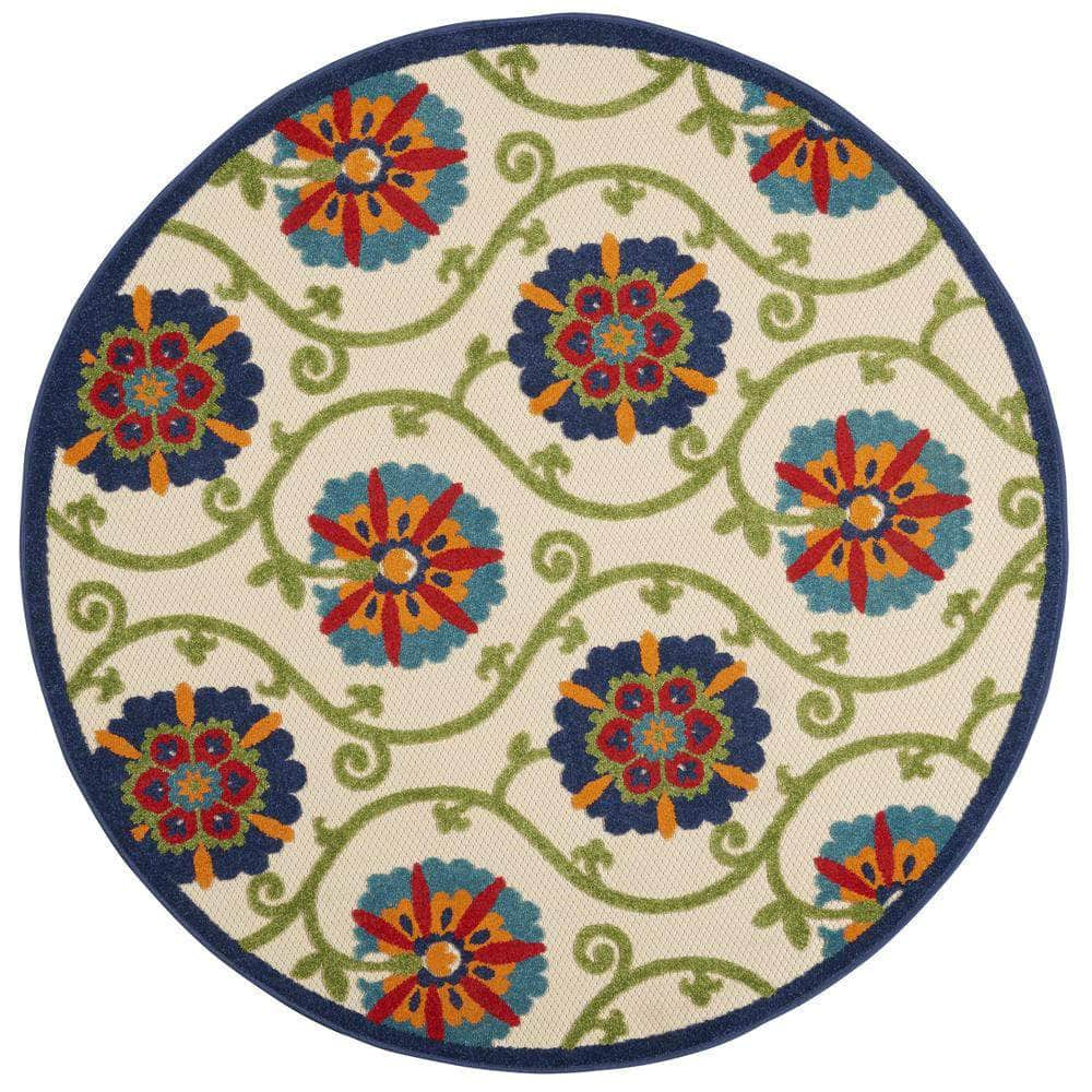 Aloha ALH19 Blue/Multicolor Rugs #color_blue/multicolor