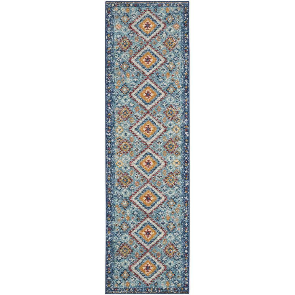 Passion PSN47 Blue/Multicolor Rugs #color_blue/multicolor