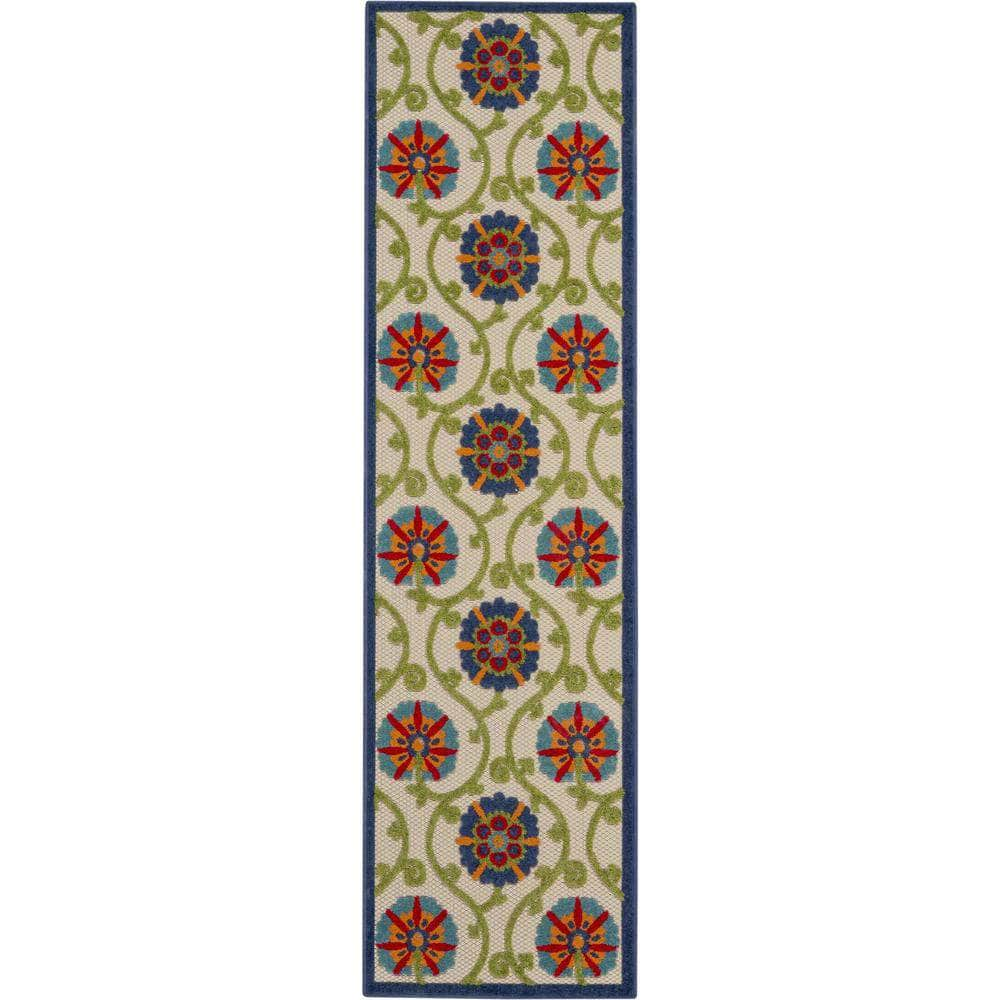 Aloha ALH19 Blue/Multicolor Rugs #color_blue/multicolor