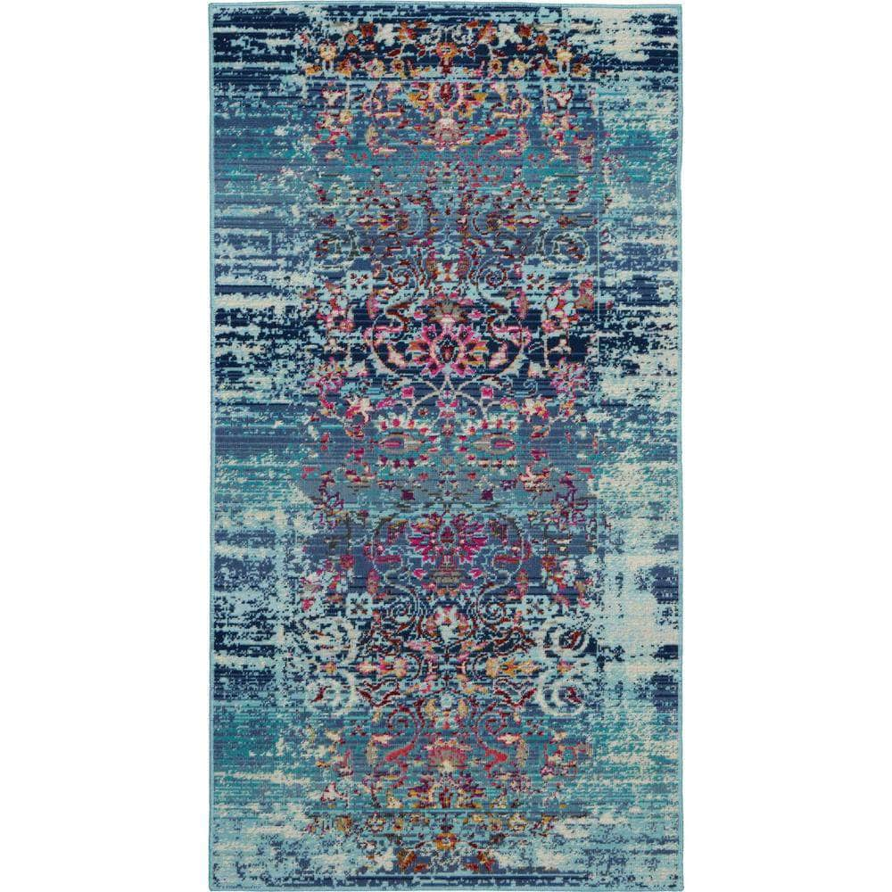 Vintage Kashan VKA02 Blue Rugs #color_blue