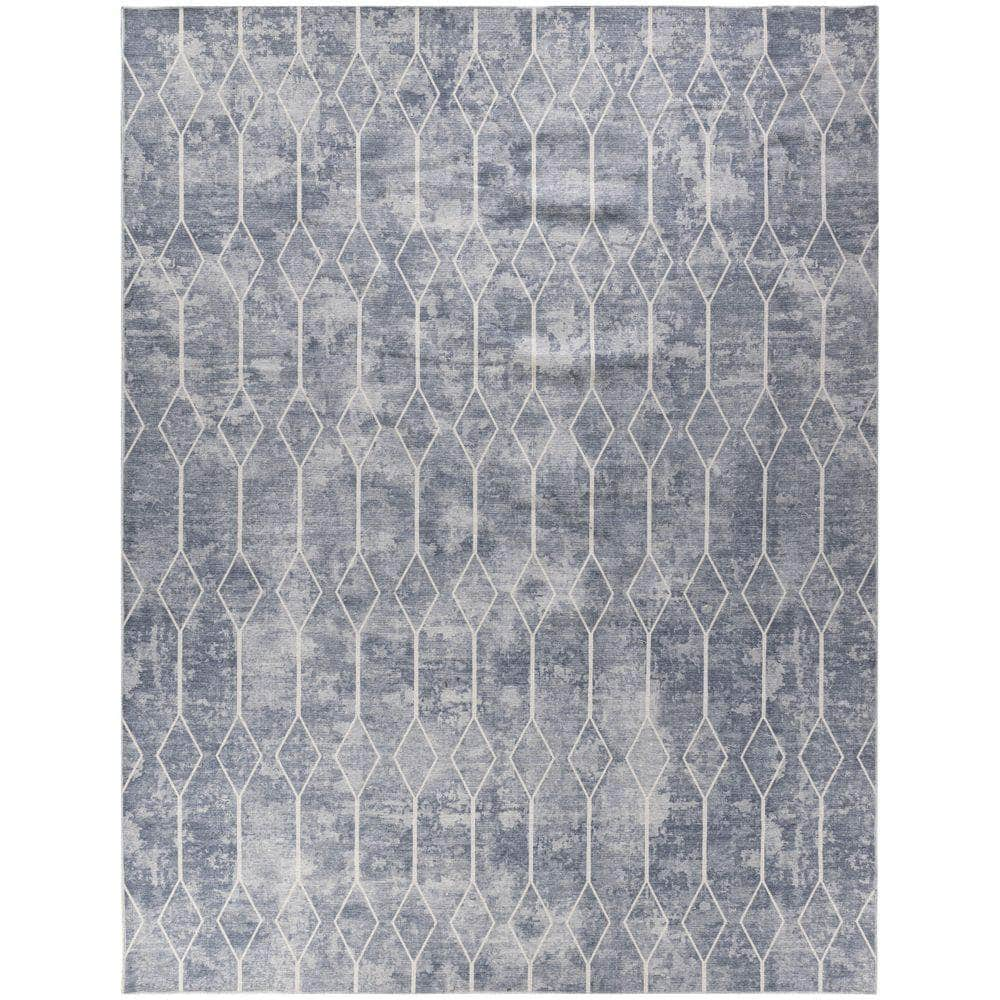 Machine Washable Series 1 SR107 Blue Rug #color_blue