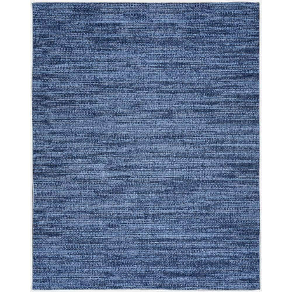 Nourison Washables NWB03 Blue Rug #color_blue