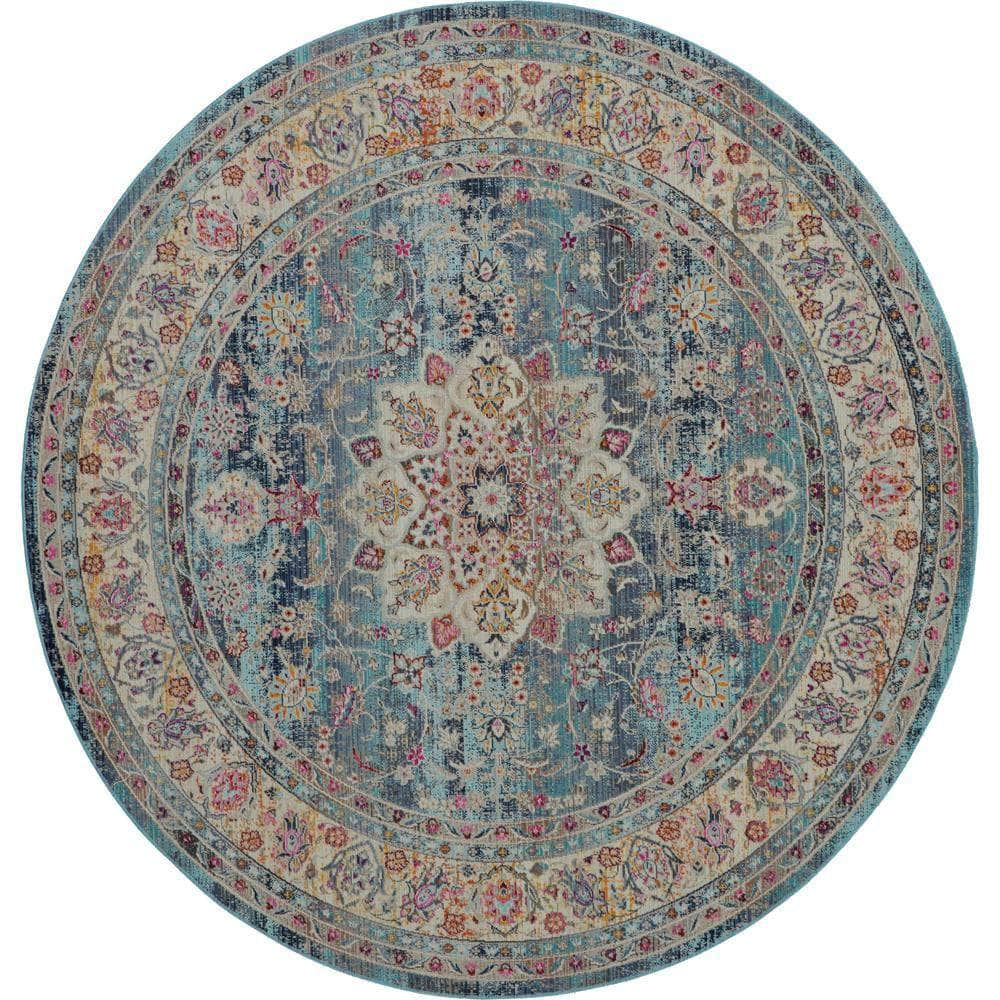 Vintage Kashan VKA01 Blue Rugs #color_blue