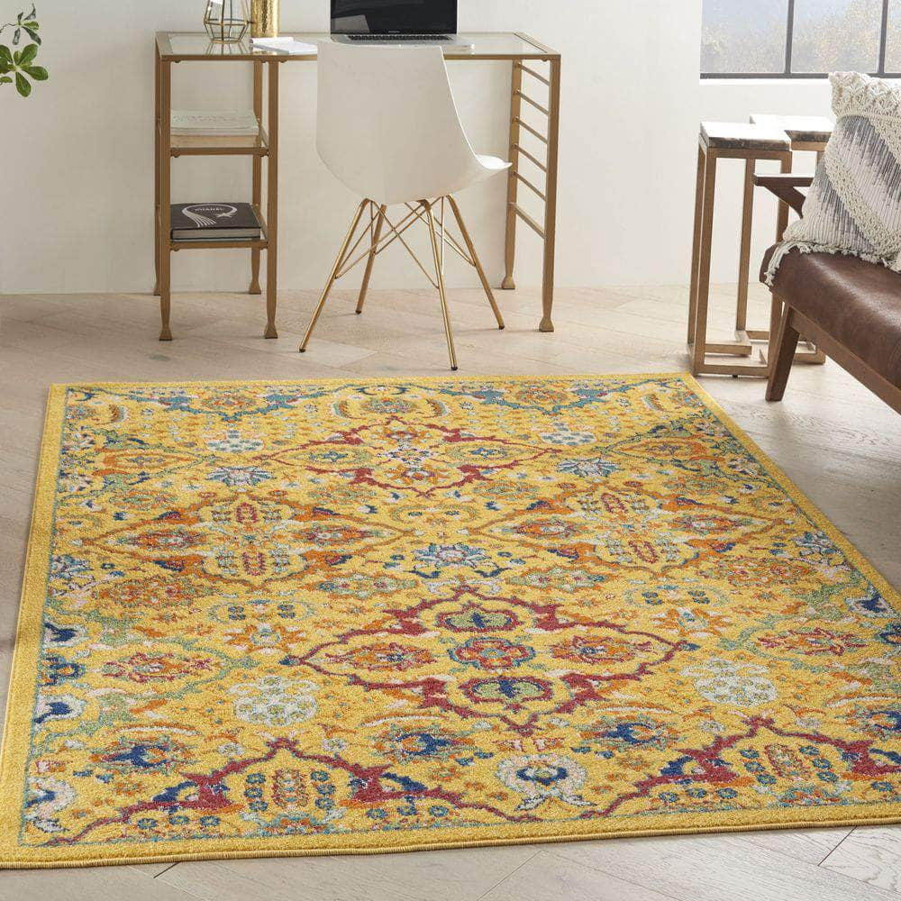 Allur ALR03 Yellow Multicolor Rugs #color_yellow multicolor