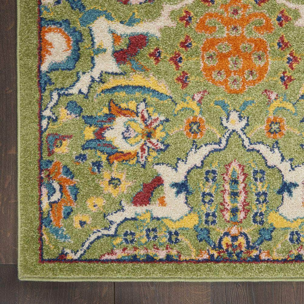 Allur ALR03 Turquoise Ivory Rug #color_turquoise ivory