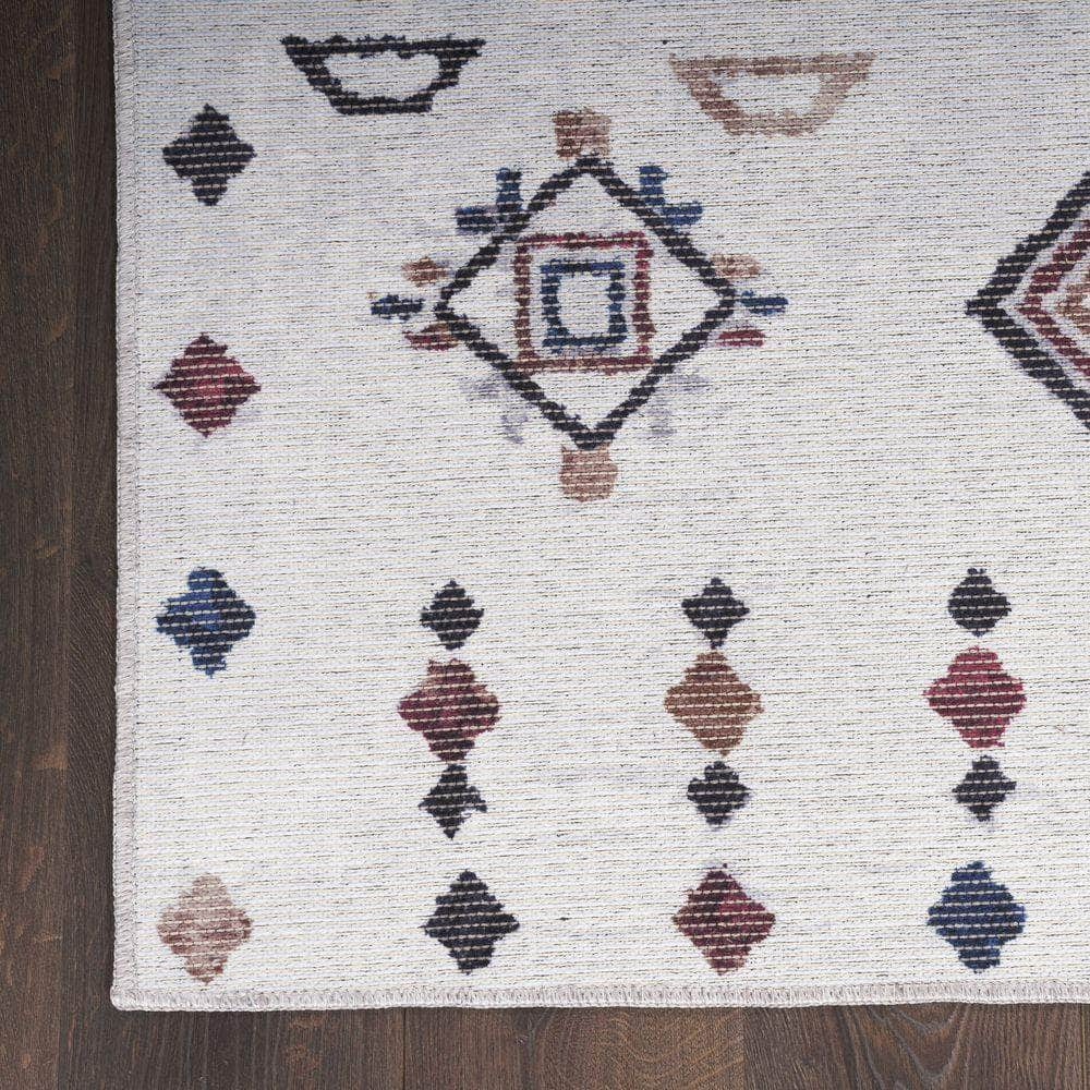 Machine Washable Series 1 SR108 Ivory/Multi Rug #color_ivory/multi