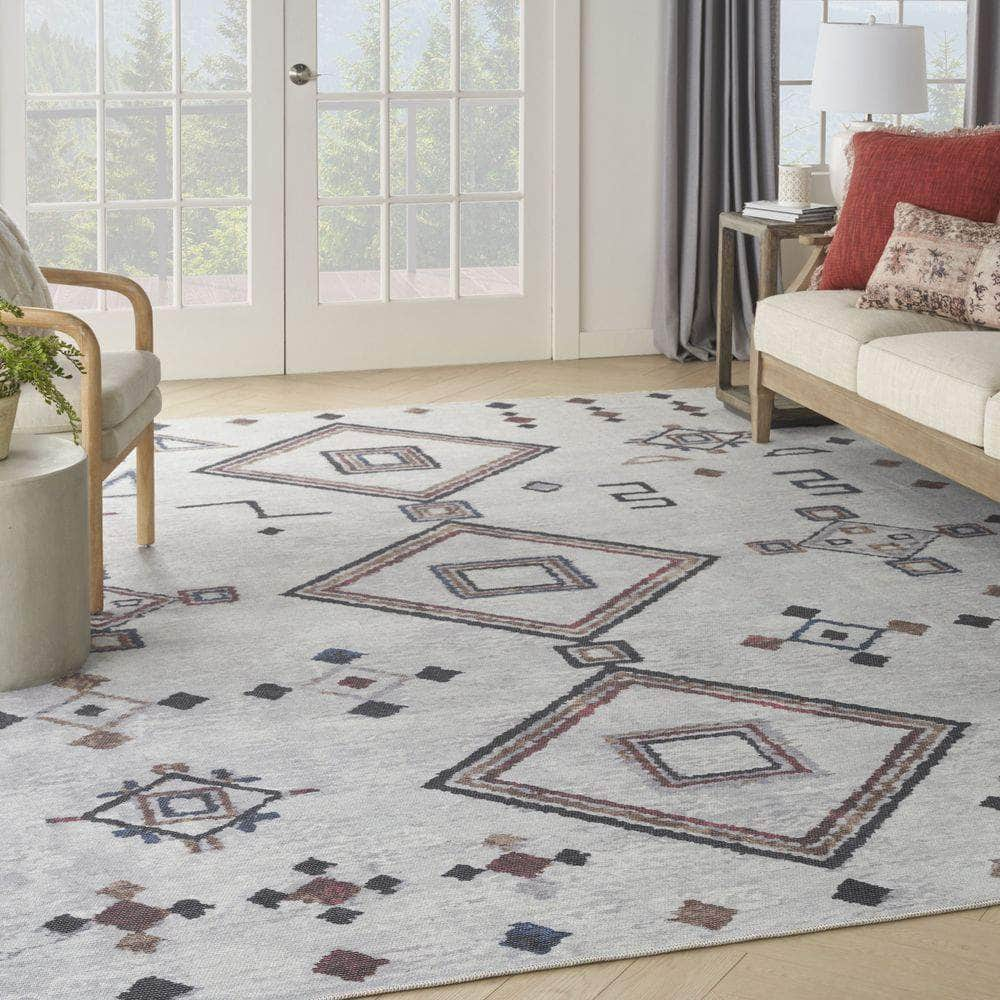 Machine Washable Series 1 SR108 Ivory/Multi Rug #color_ivory/multi