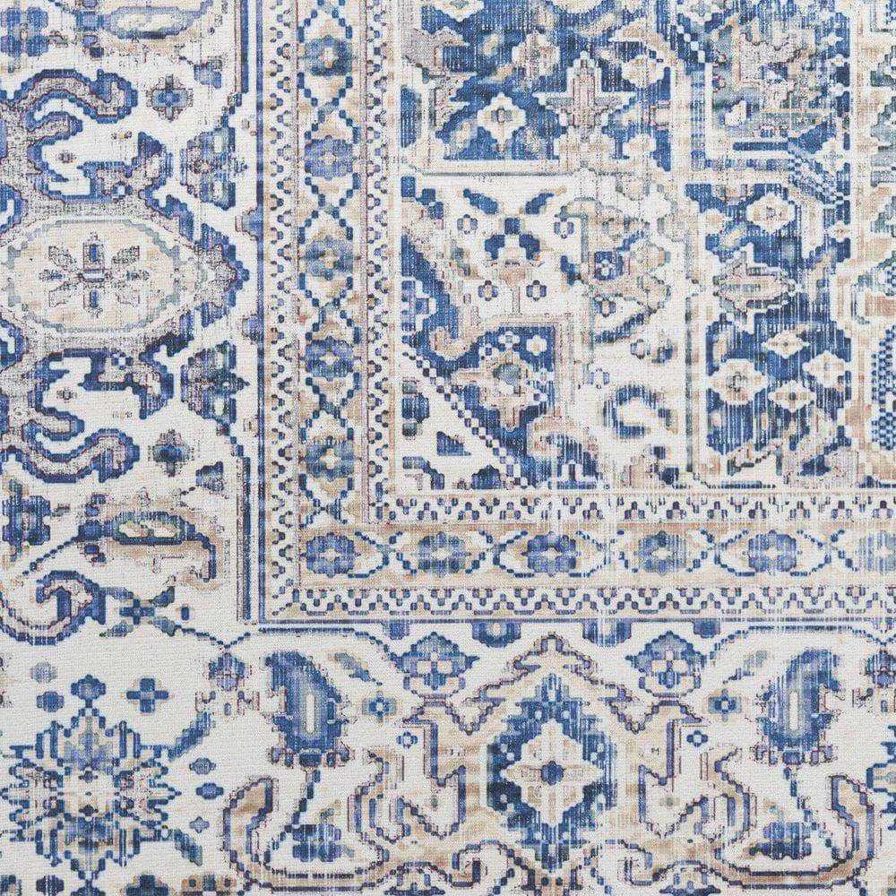 Vintage Home VNH01 Beige Blue Rug #color_beige blue