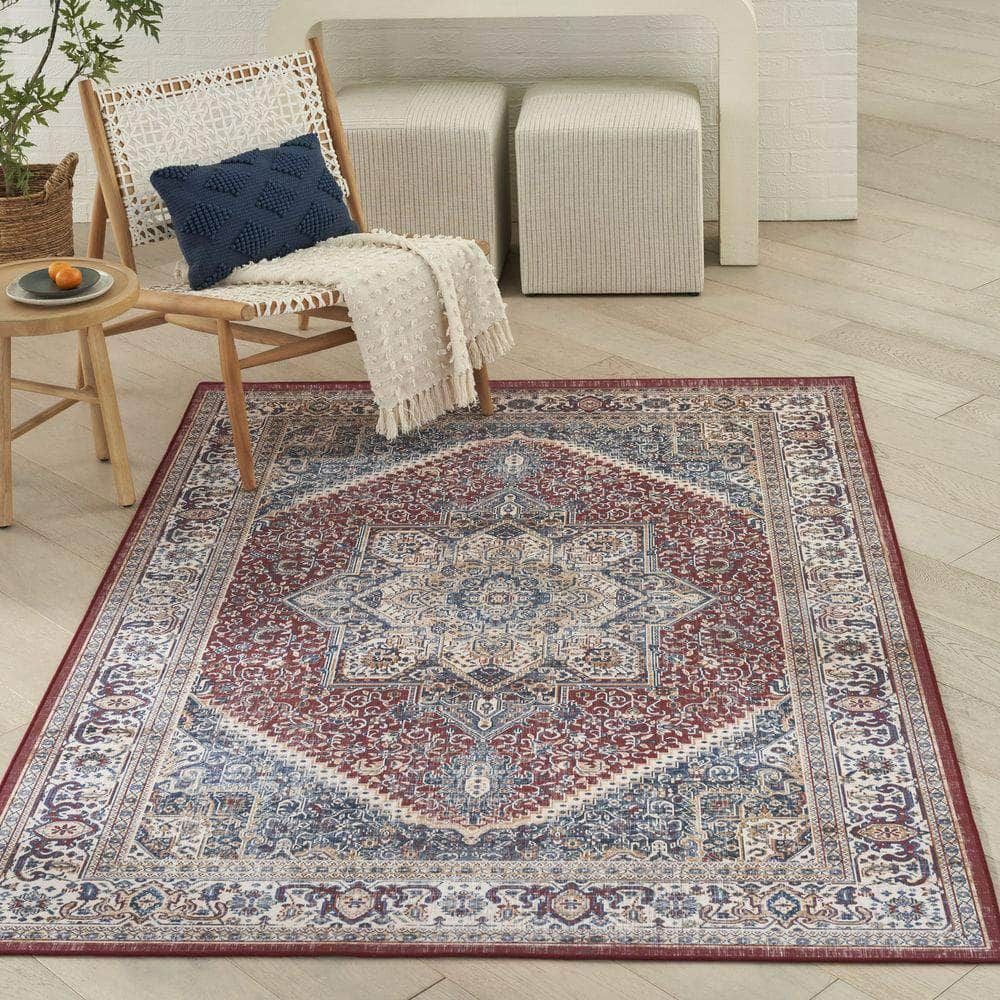 Vintage Home VNH01 Red Blue Rug #color_red blue